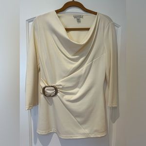 Boston Proper Cream Cowl Neck Top NWOT